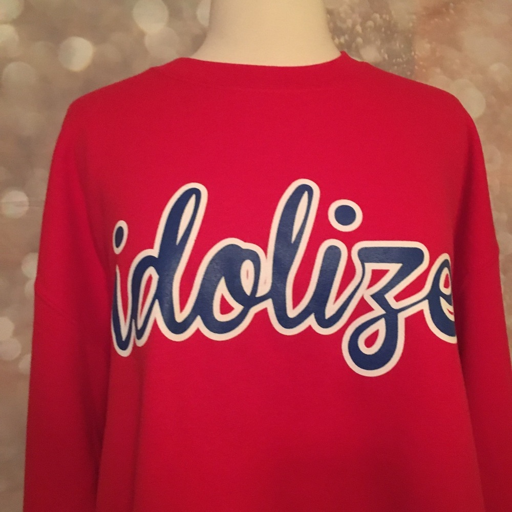 NWOT Idolize Los Angeles Red Crew Sweatshirt Sz L - Picture 4 of 7